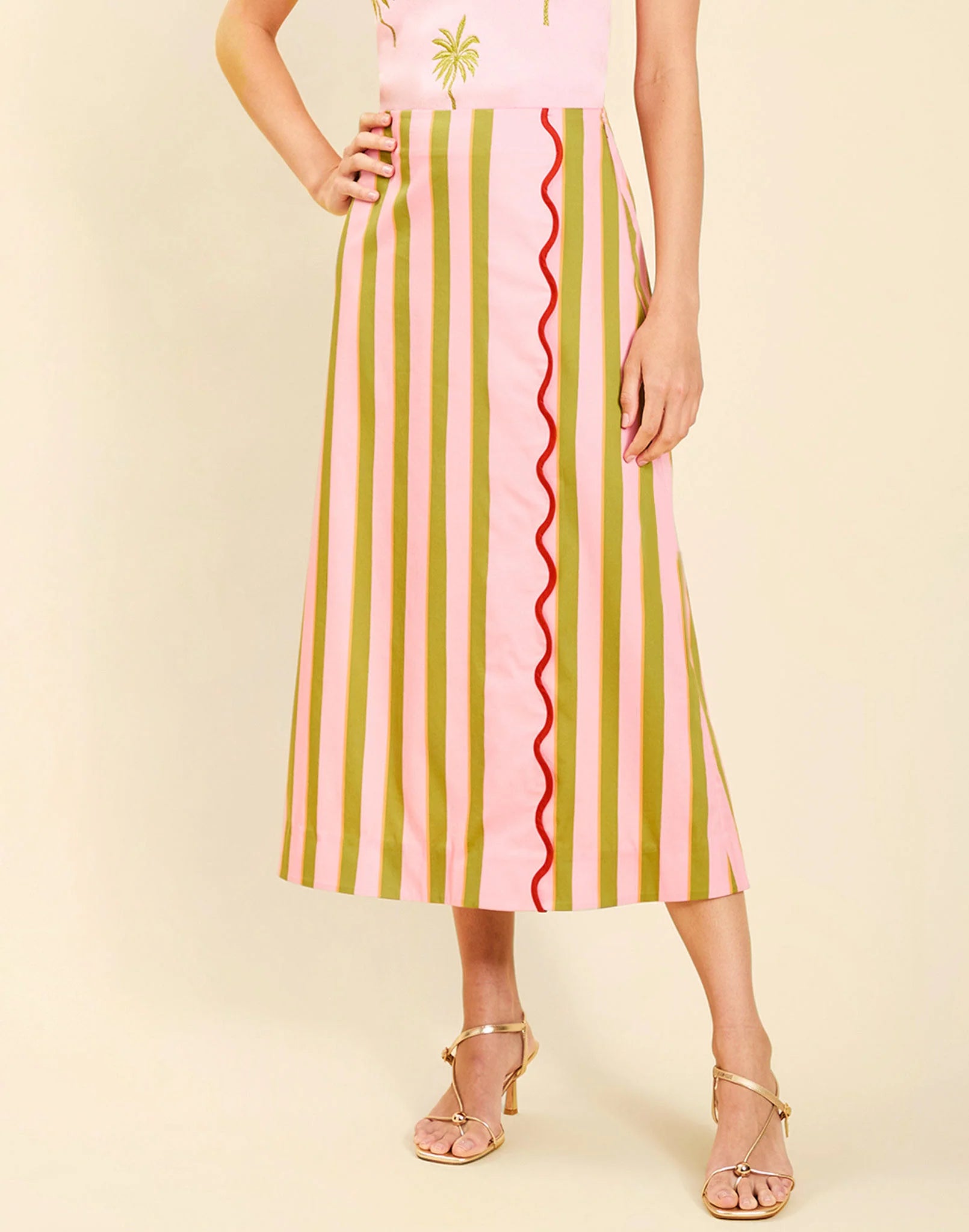 Joyah Midi Skirt in De Provence