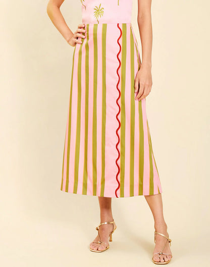 Joyah Midi Skirt in De Provence