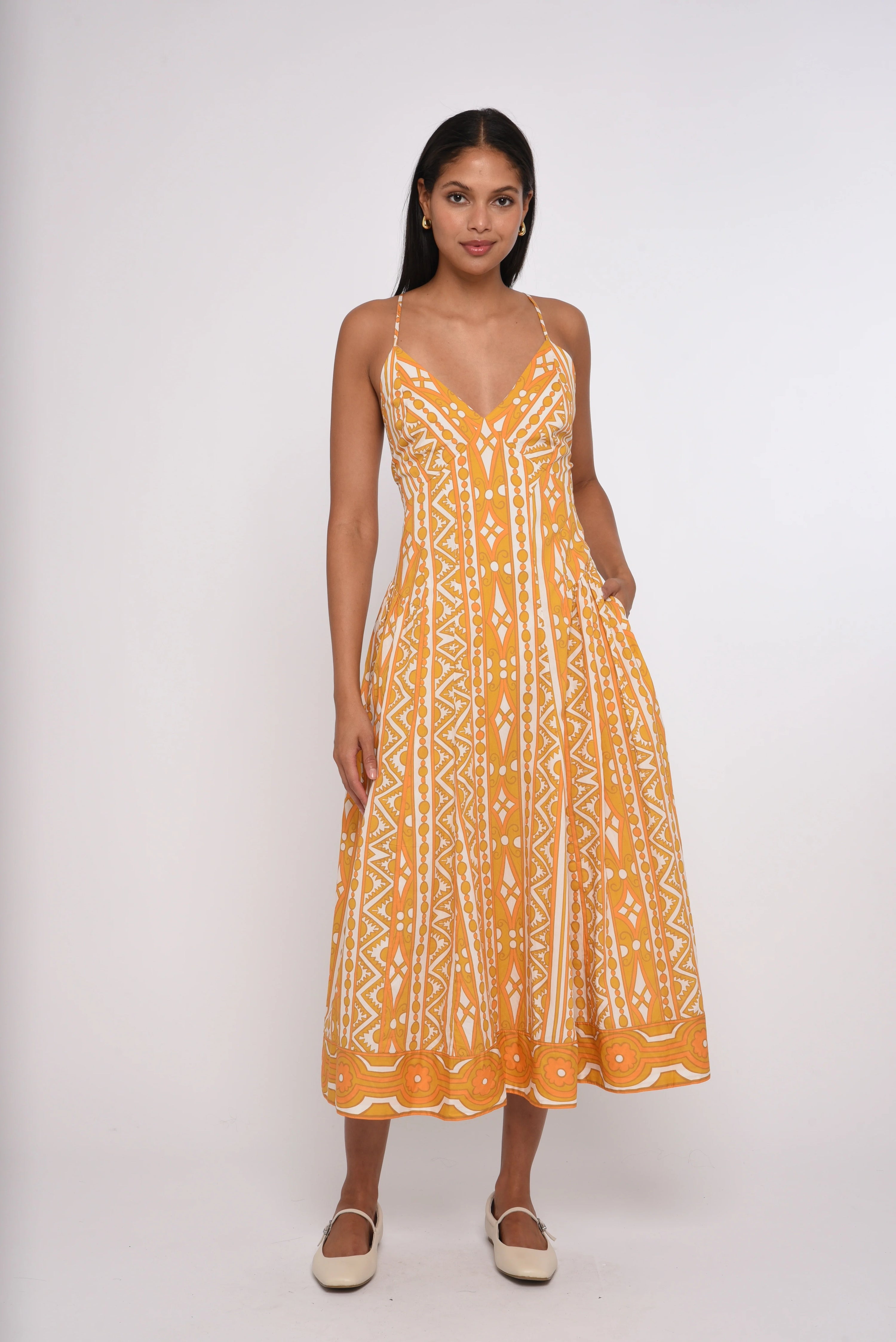Fiorella Maxi Dress in Bowen Deco Print