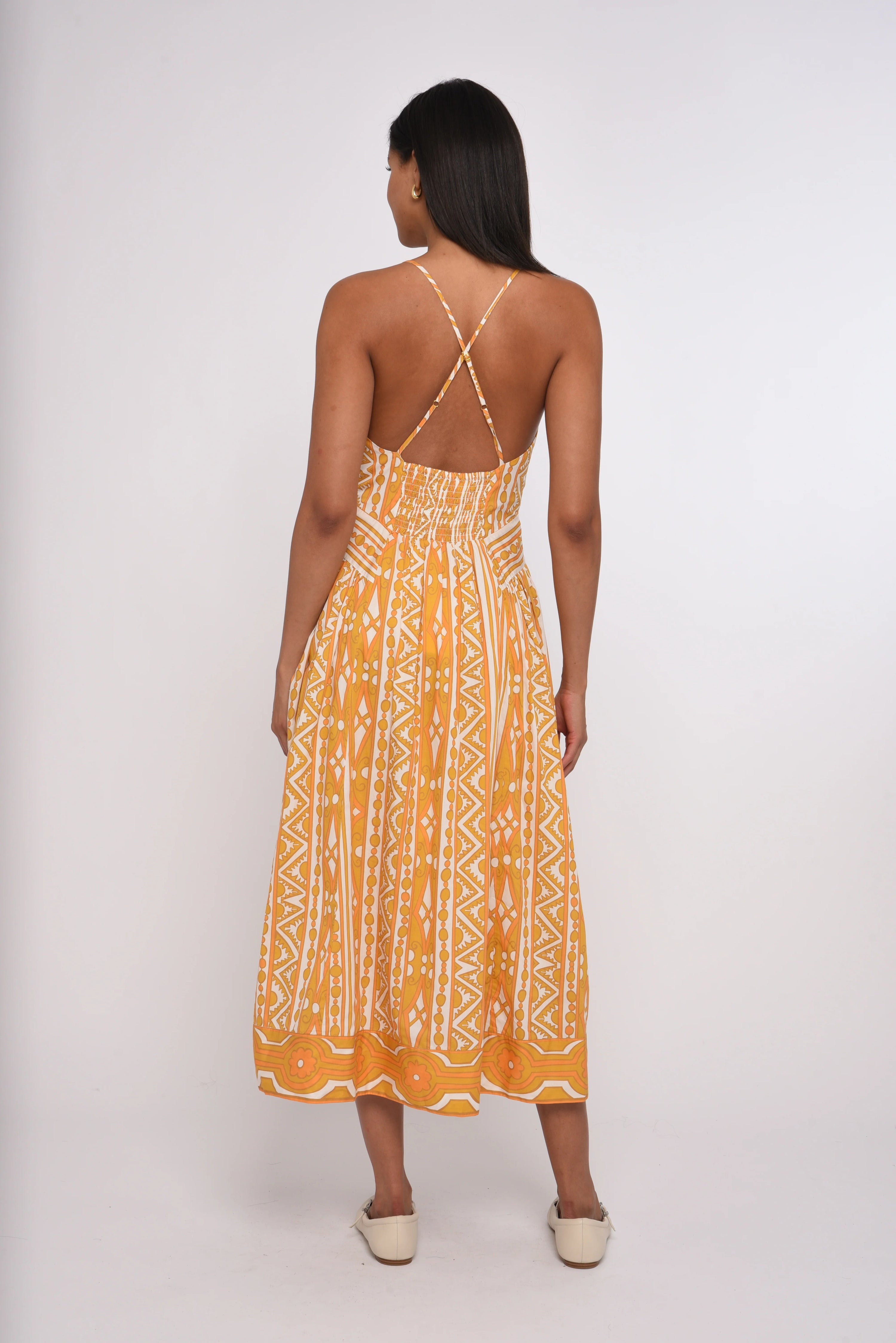 Fiorella Maxi Dress in Bowen Deco Print