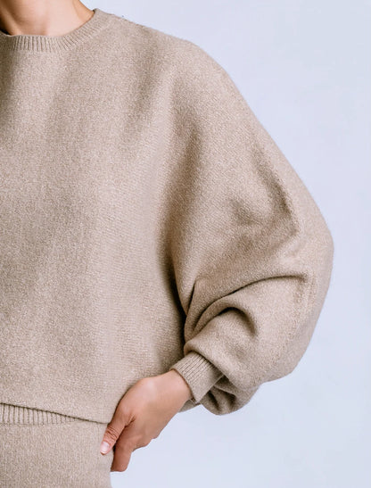 Echo Sweater in Warm Wheat