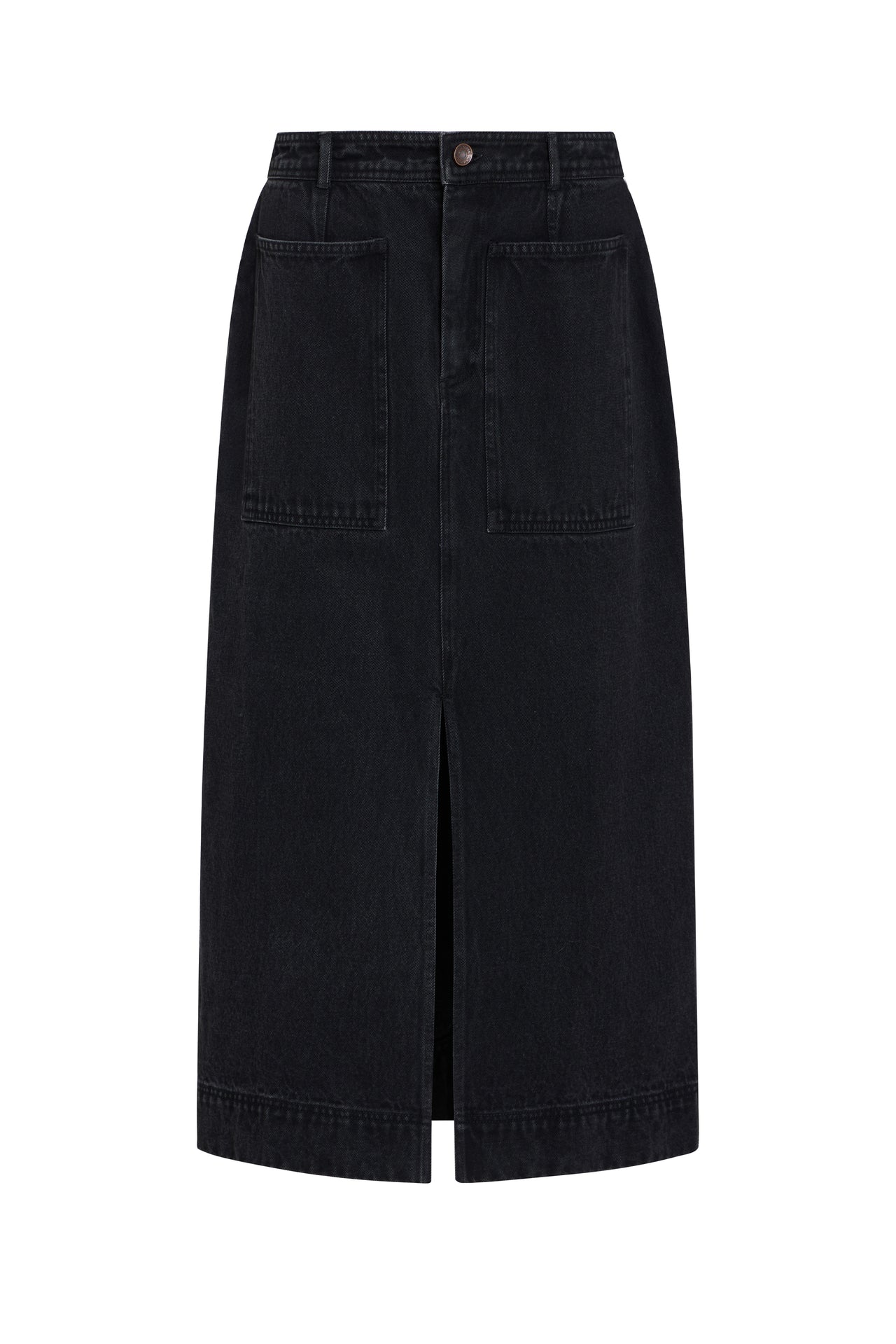 Leighton Denim Skirt in Pavement