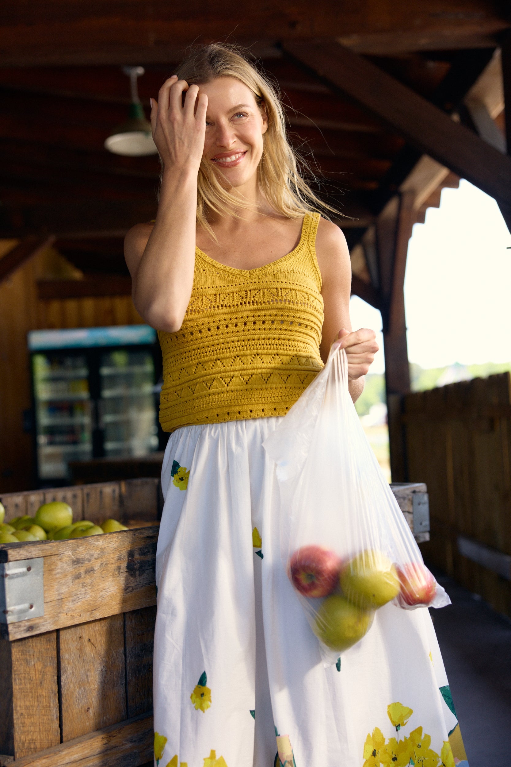 Iris Crochet Top, Marigold