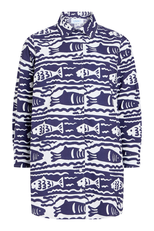 Cabana Coverup, Fish Print