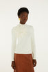 OFF-WHITE LONG SLEEVE FLOWER TOP