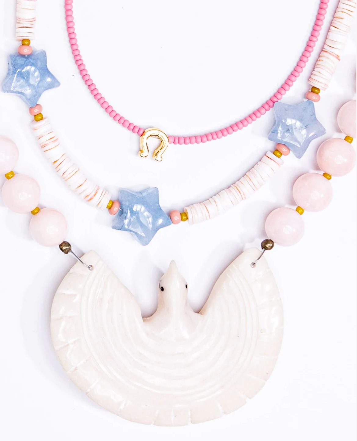 Mother of Pearl Eagle Necklace