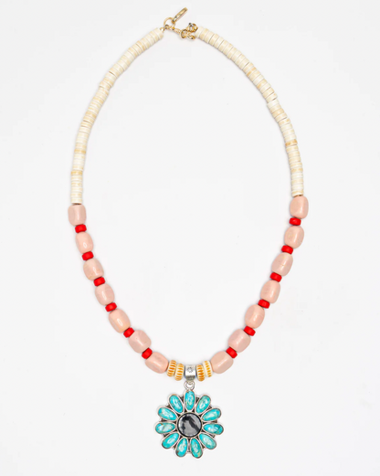 Turquoise Flower Necklace