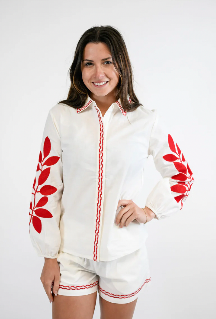 Maisey Blouse in Rust