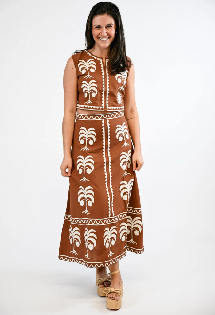Maura Maxi Skirt in Copper Grove