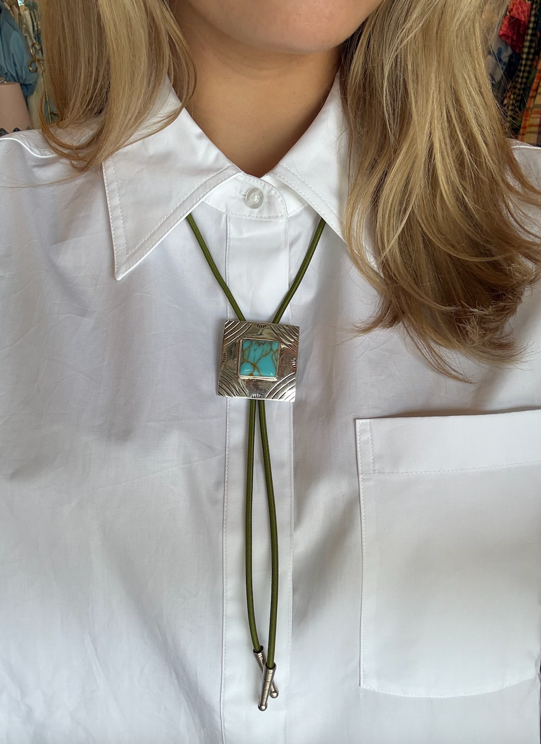 Army Green Bolo Tie