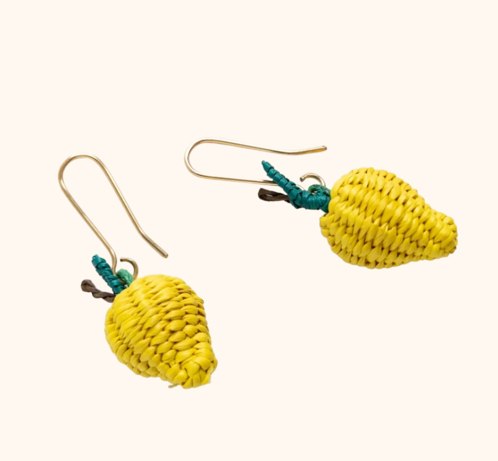 Iraca Hand-Woven Mini Fruticas Earrings