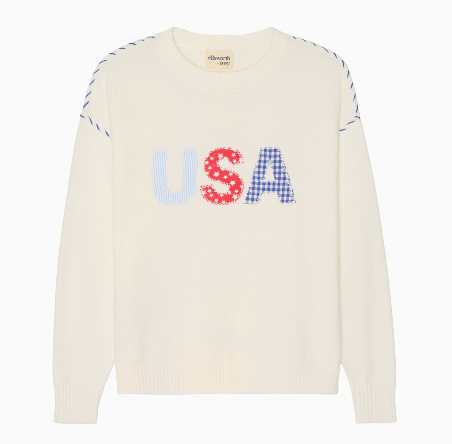 Riley Crew in USA Patchwork