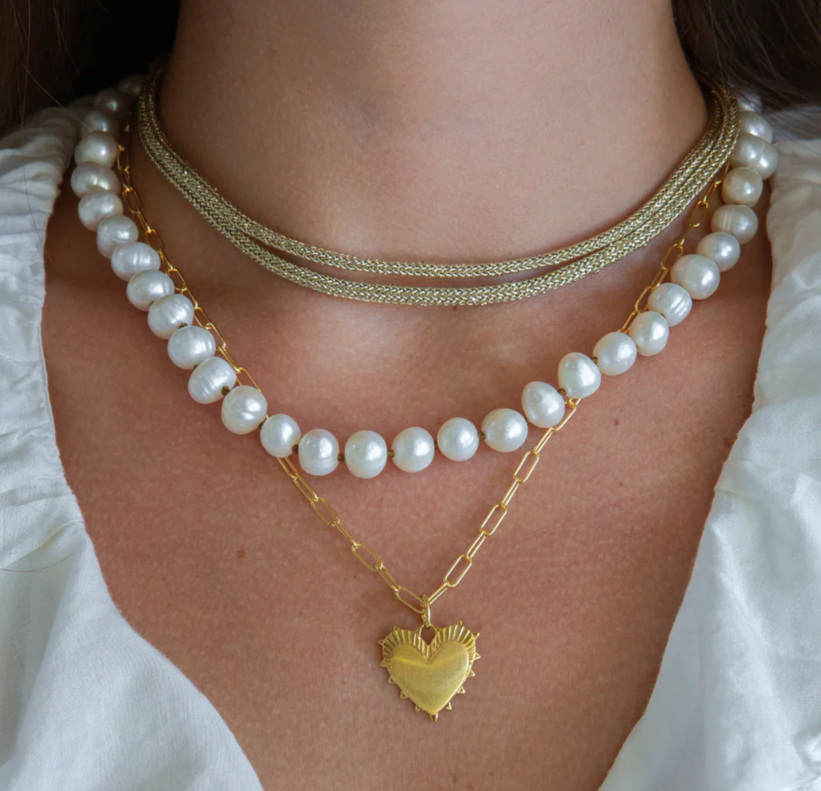 Gold Lurex HART Necklace Cord