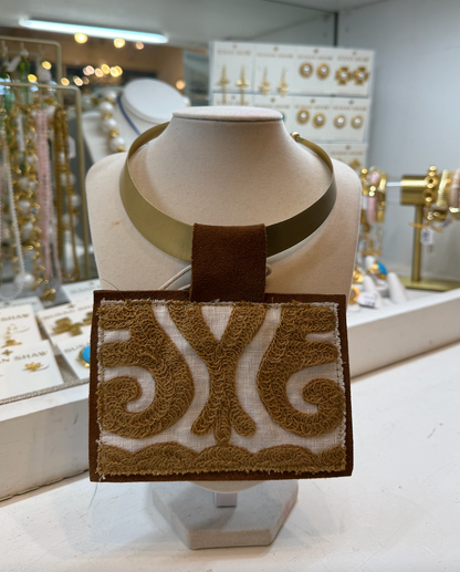 Pendant Kilim in Neutral Necklace