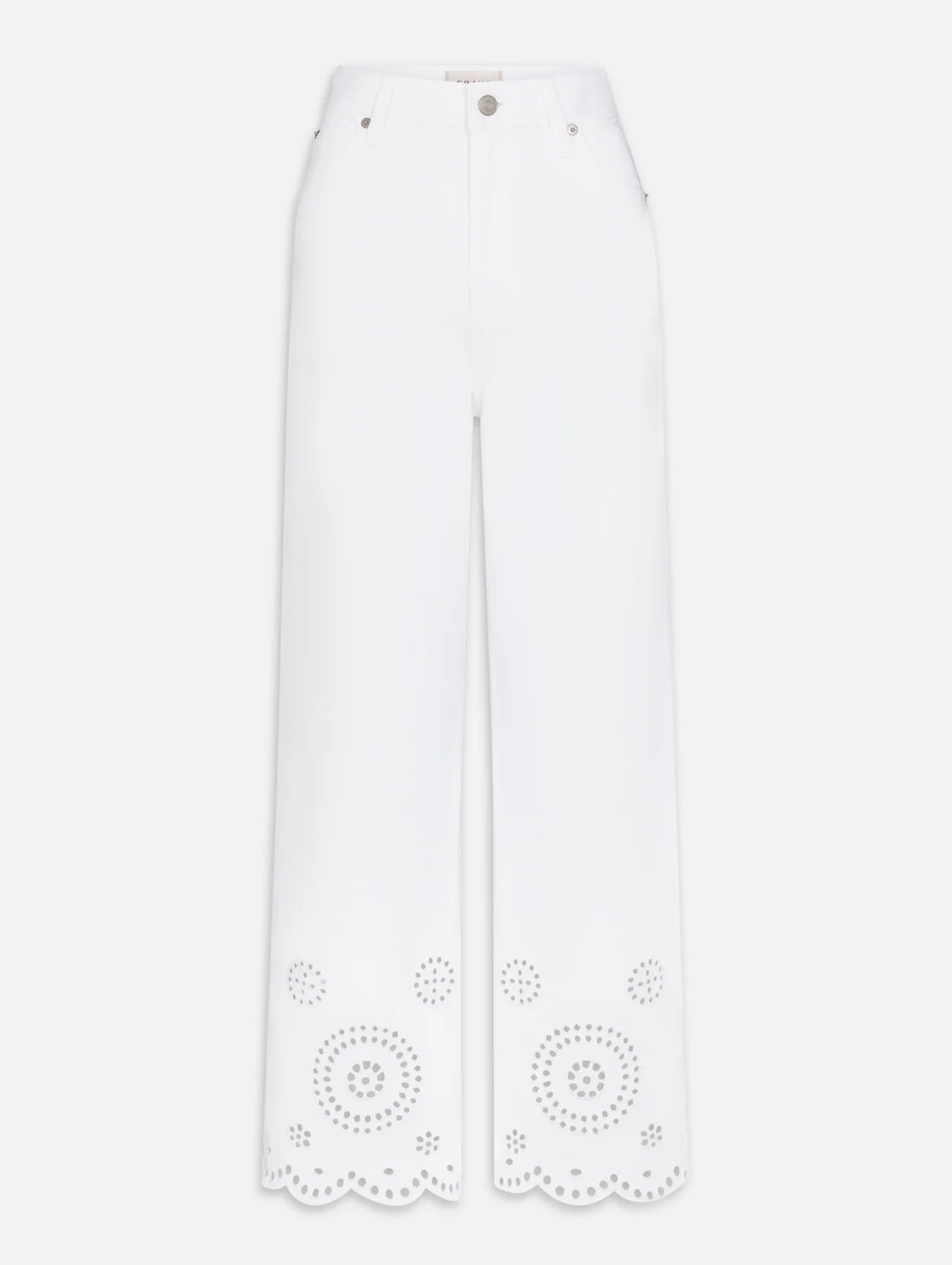 The Eyelet Wide Flare in White