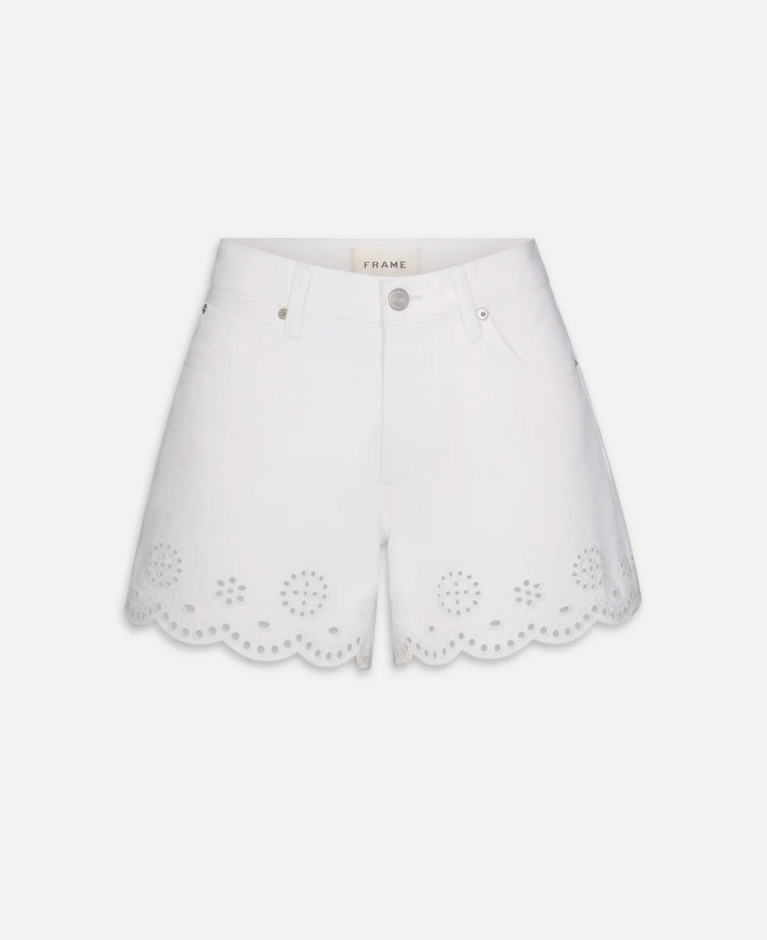 The Eyelet Hang Short Long in White