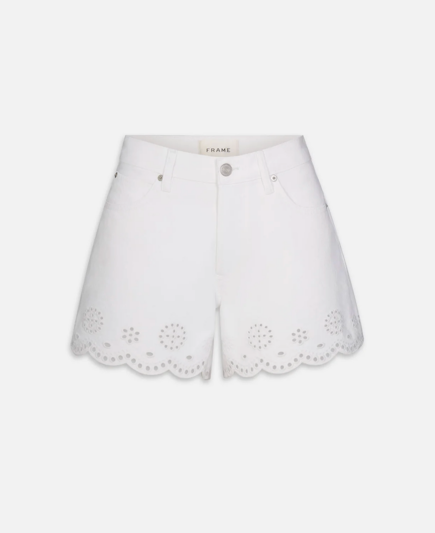 The Eyelet Hang Short Long in White