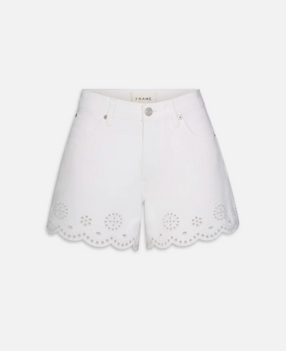The Eyelet Hang Short Long in White
