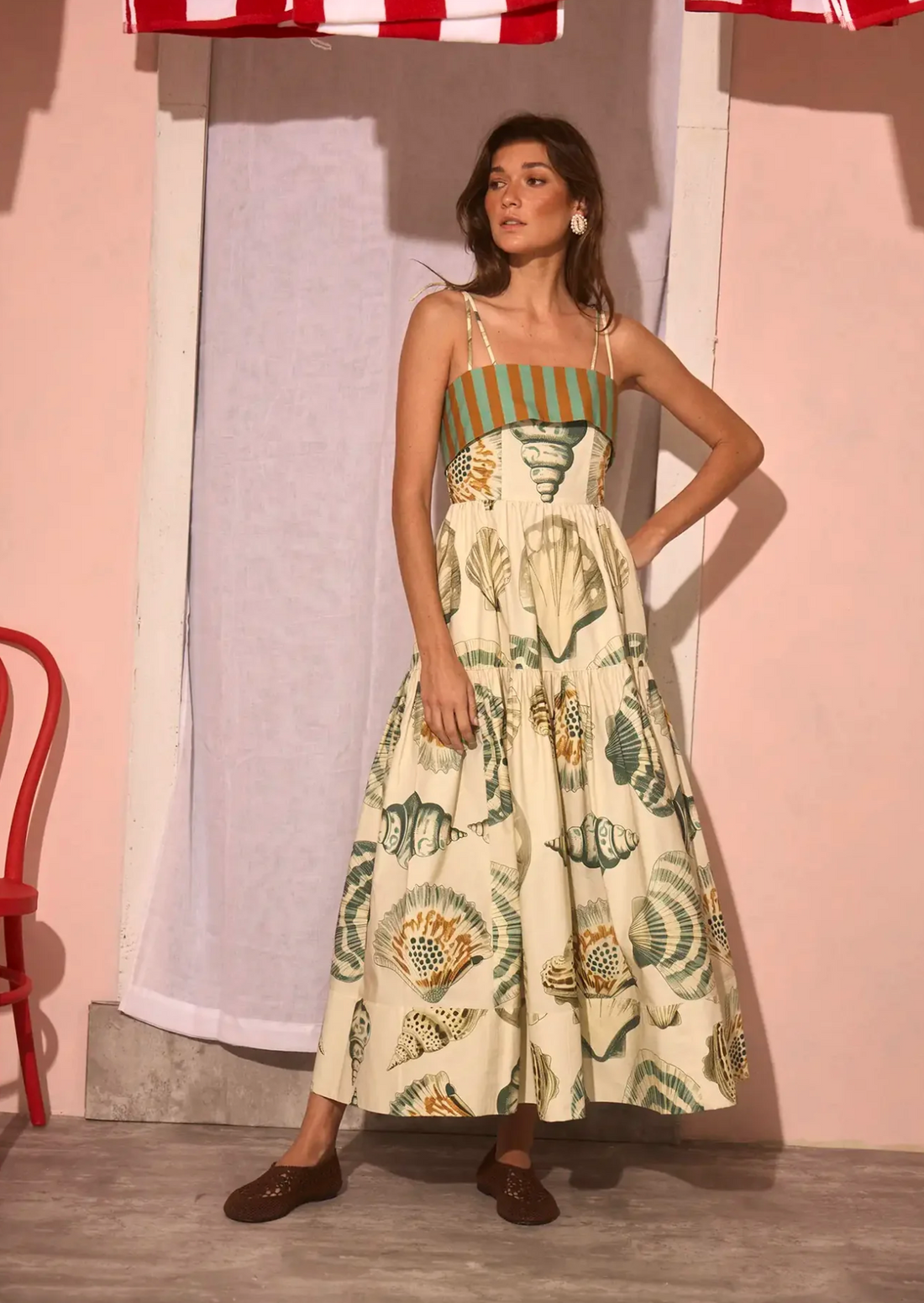 Dolly Dress in Somers Shell Cream