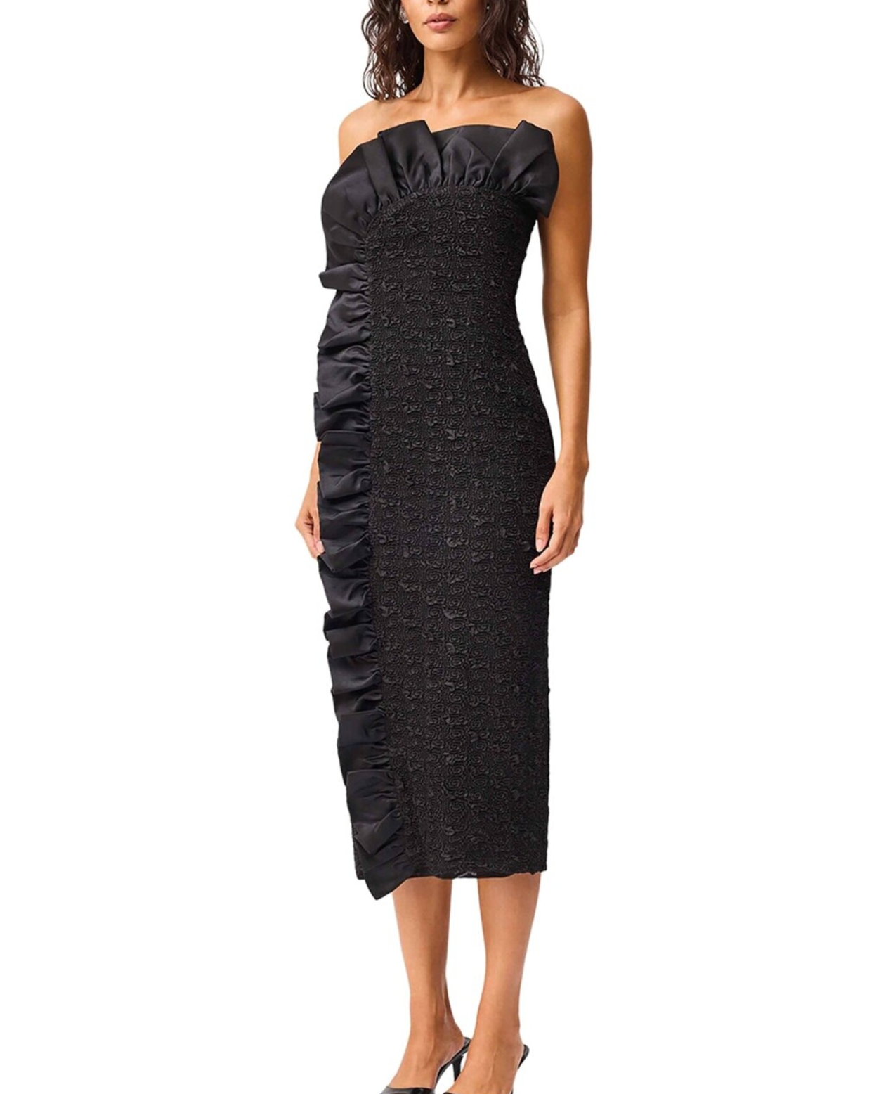Paloma Midi Dress in Black