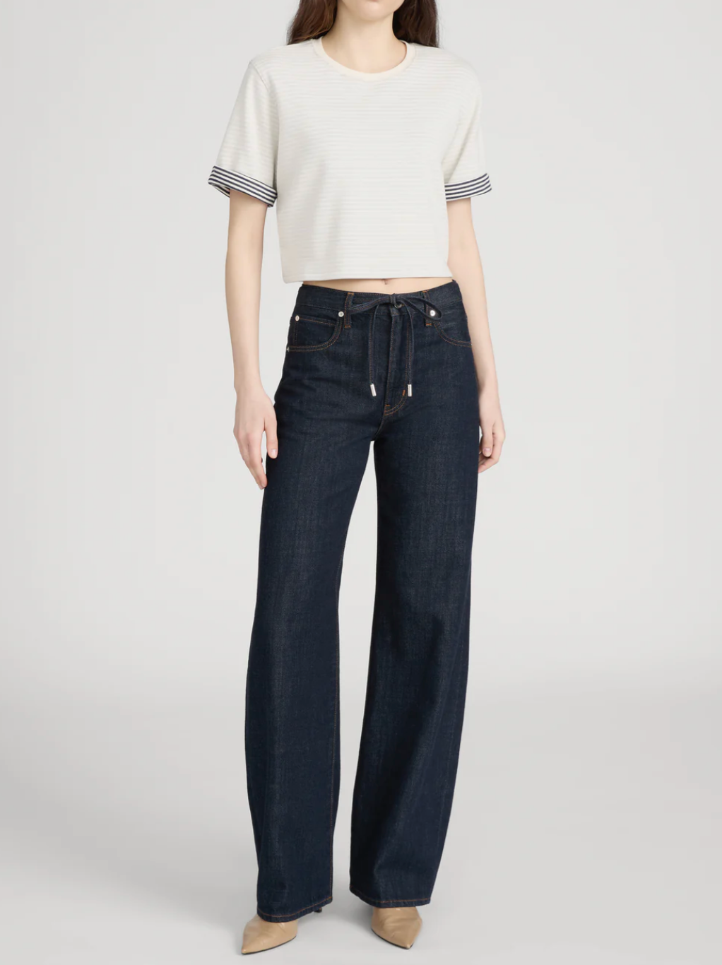 The Off Duty Drawstring Bow in Rinse