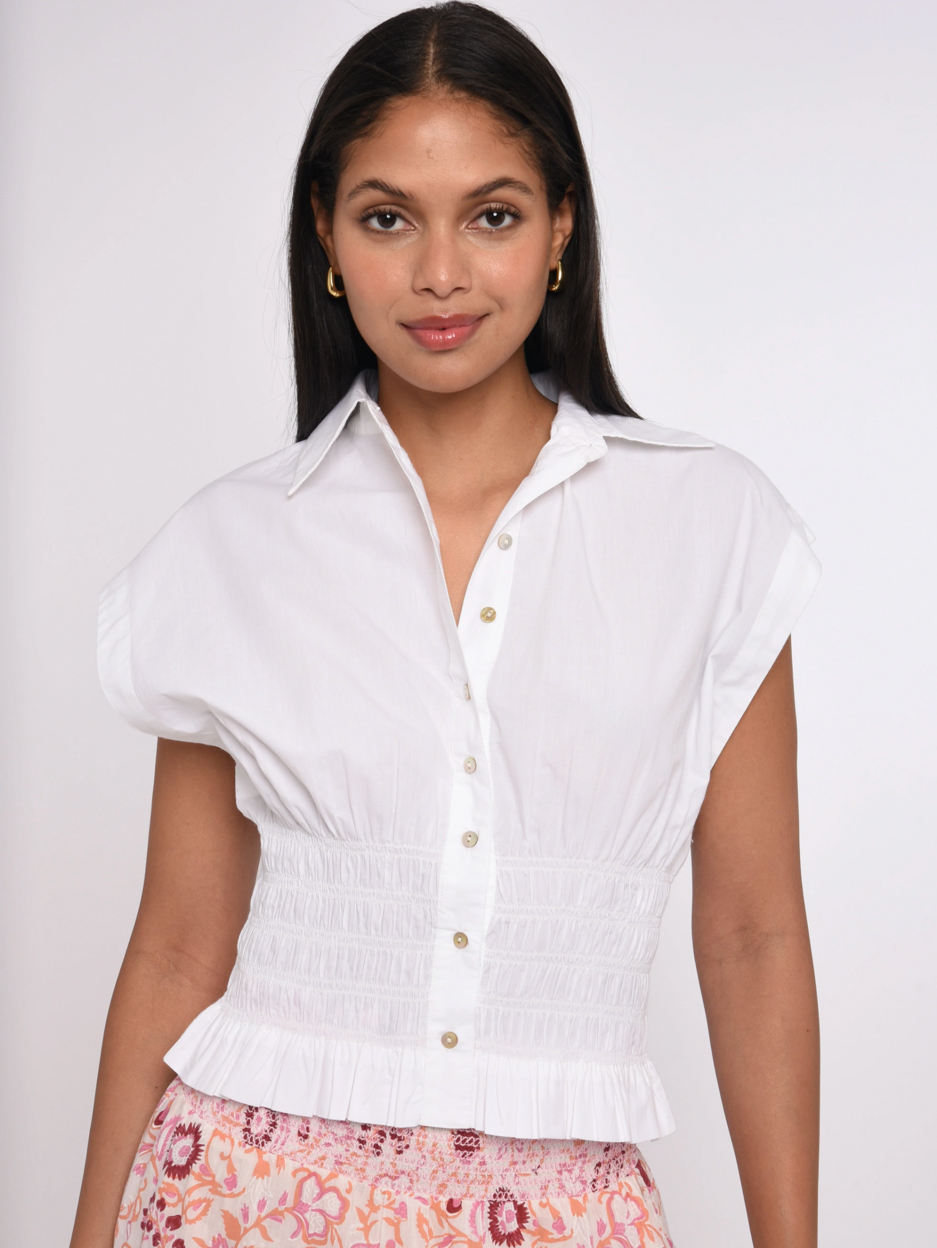 Rolo Sleeveless Top in Bright White