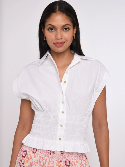Rolo Sleeveless Top in Bright White