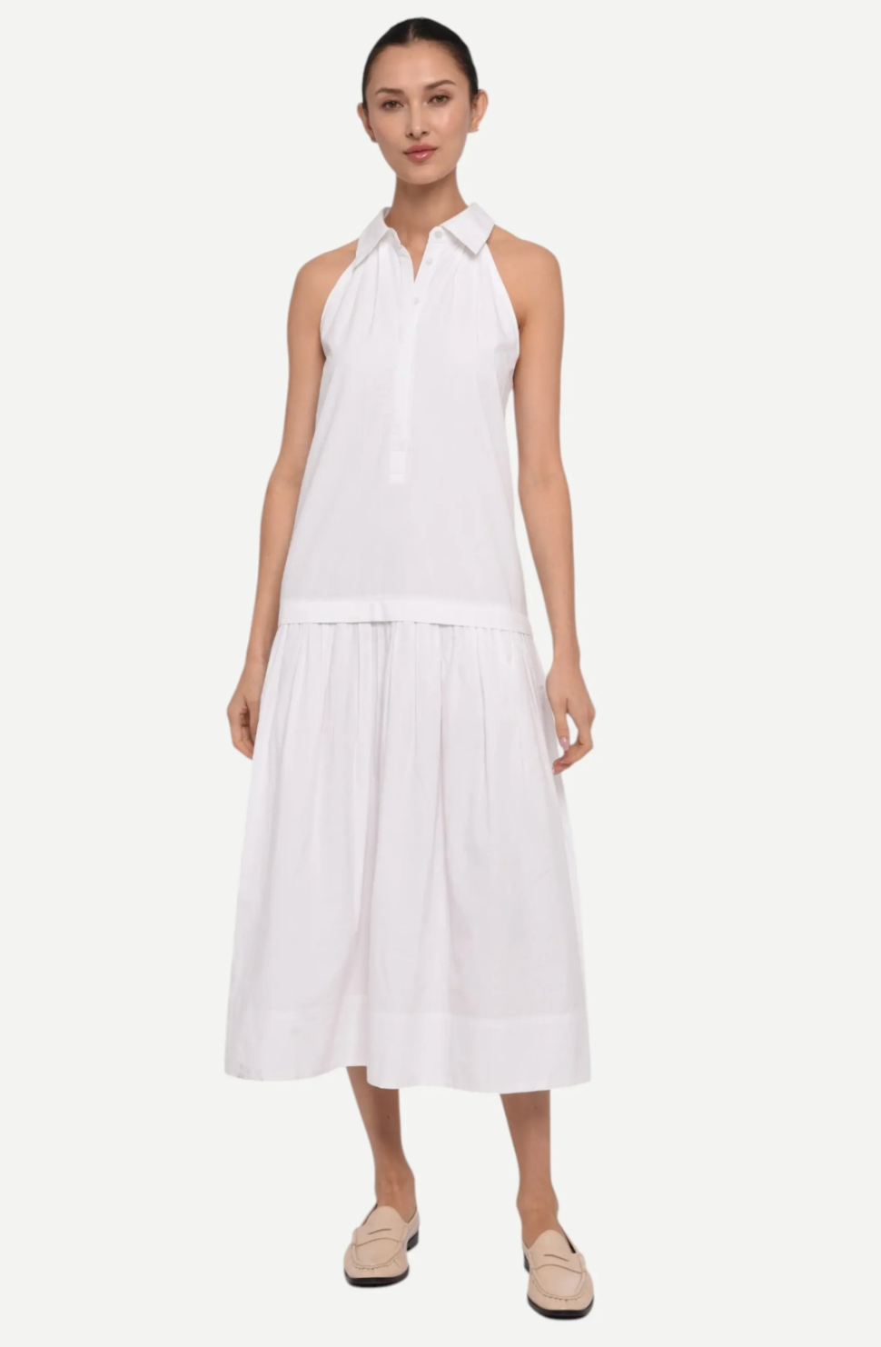 Charlotte Long Dress in Bright White