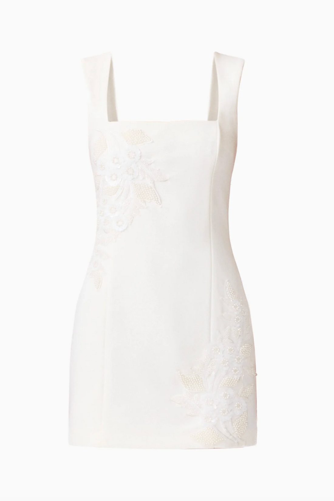 Odelia Beaded Mini Dress White