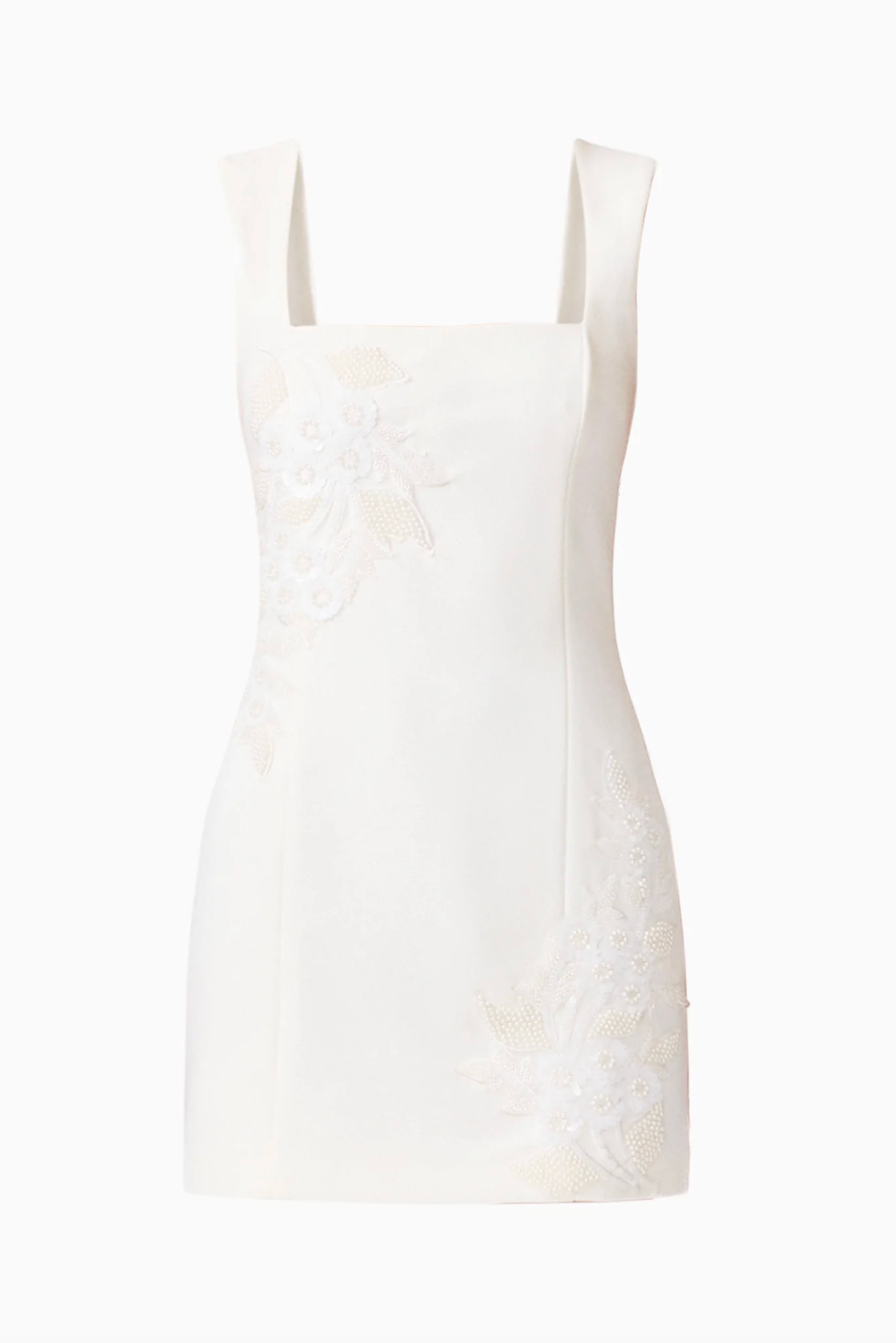 Odelia Beaded Mini Dress White