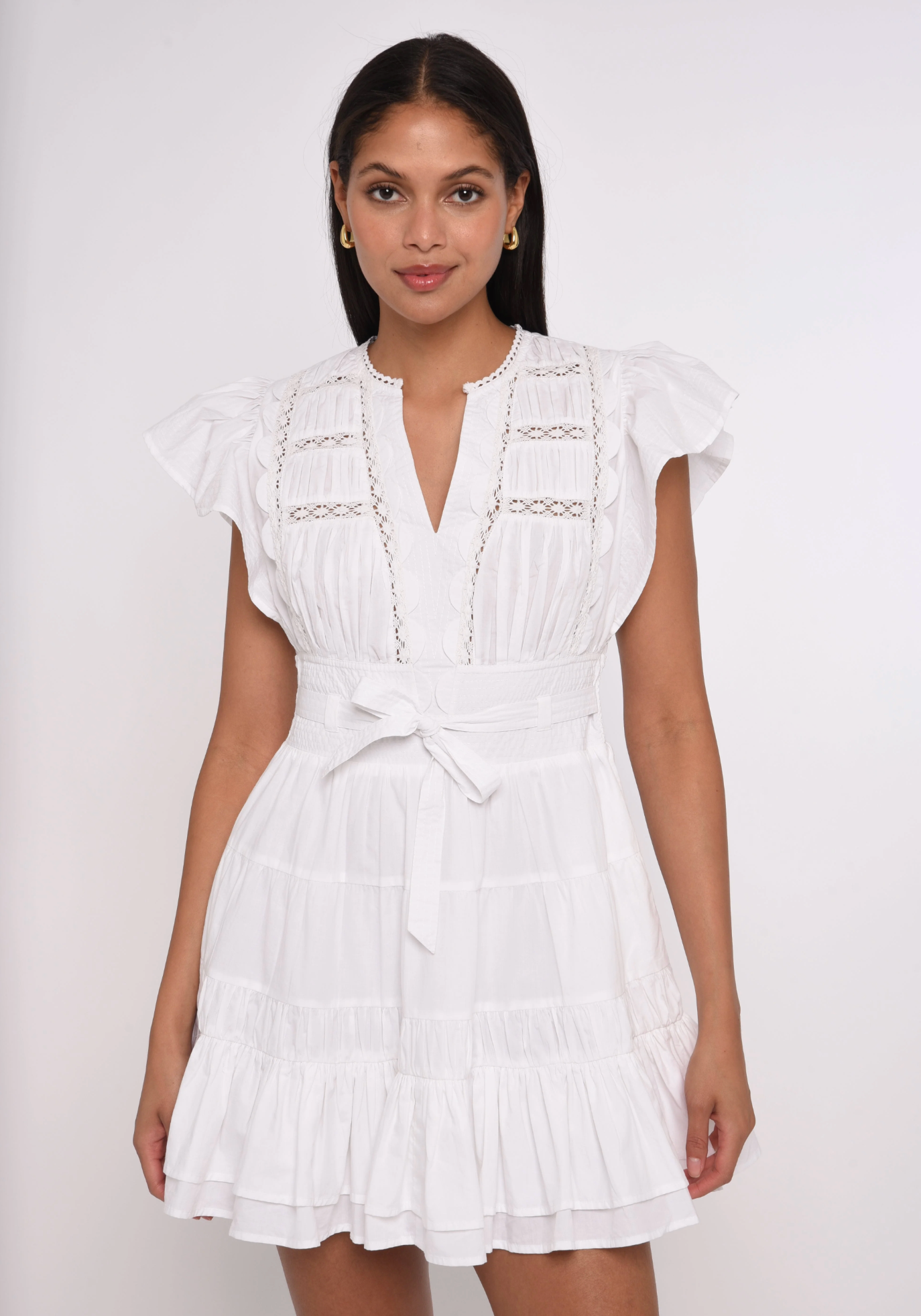 Madelyn Mini Dress in Bright White