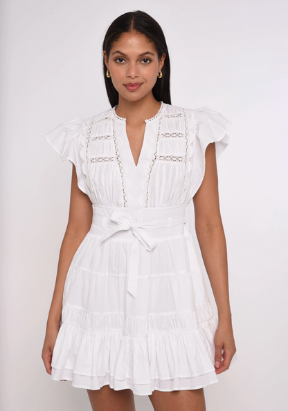 Madelyn Mini Dress in Bright White