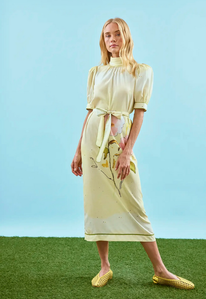 Langley Dress in Quiet Bloom