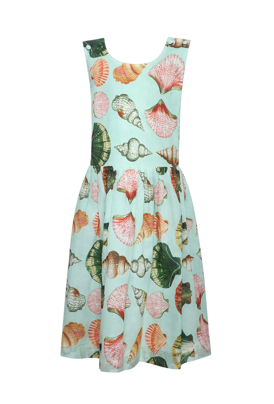 June Dress Kids in Somers Shell Mint Mini