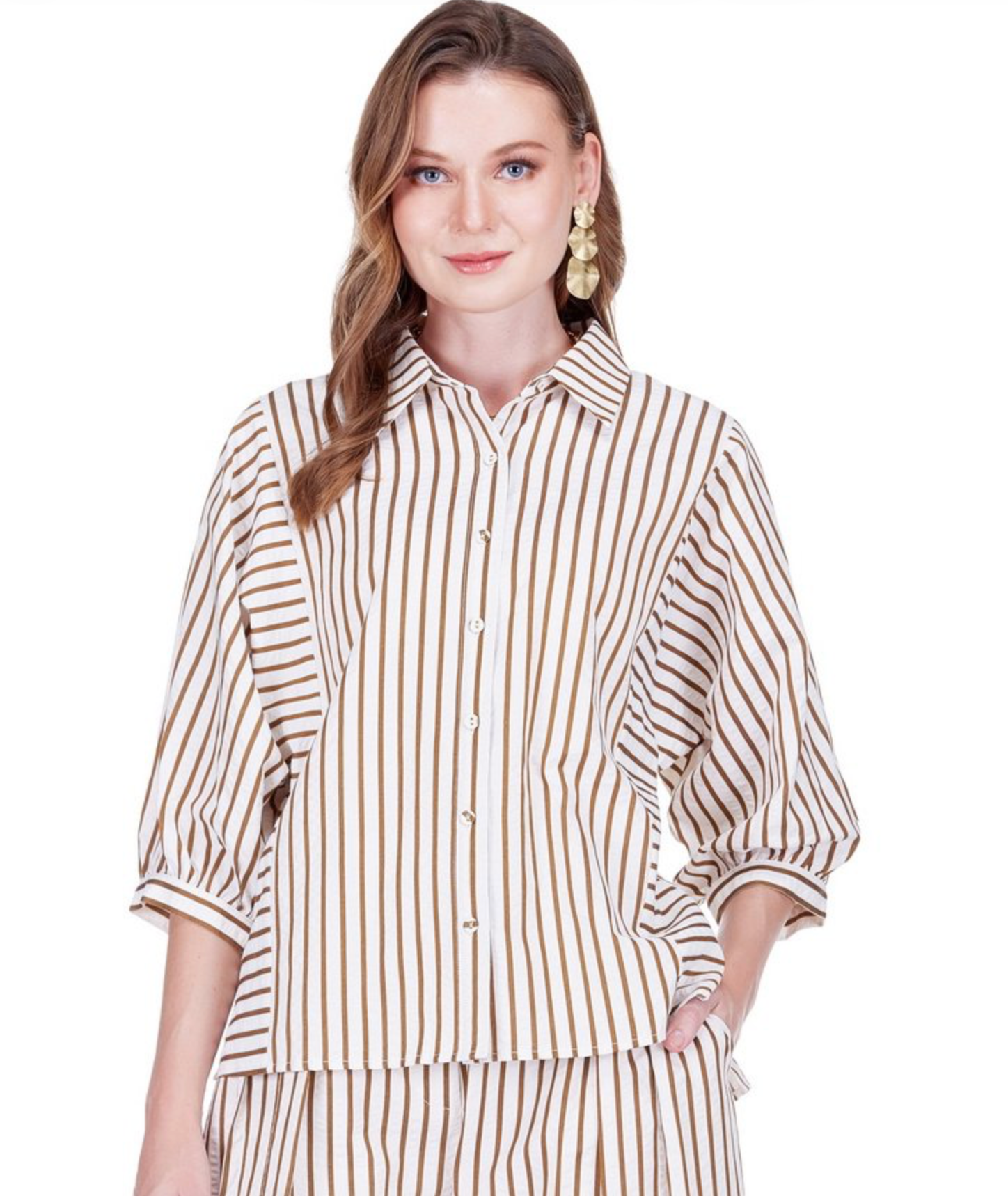 Batwig Blouse in Stripe
