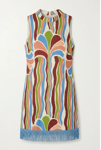 Fringe Hem Sheath Dress