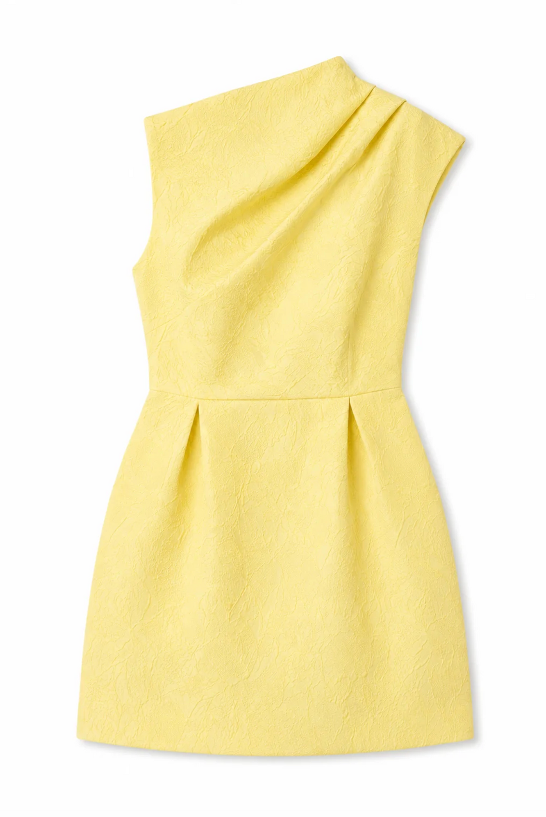 Luella Asymmetric Mini Dress in Yellow