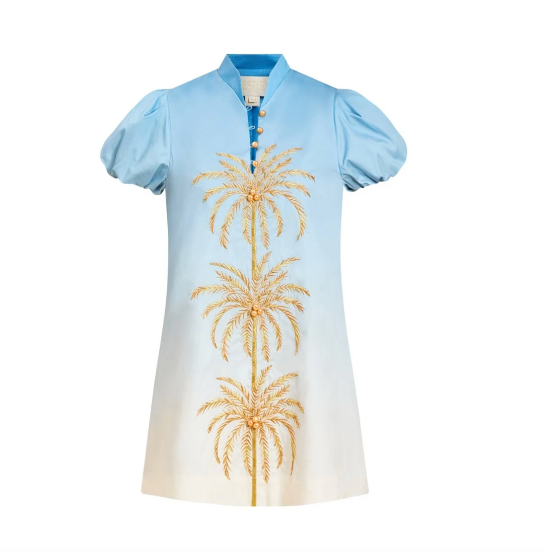 Elliana Barong Mini Dress in Marina Ombre