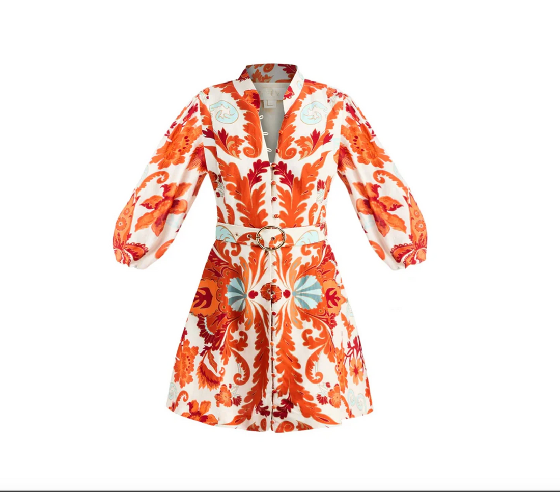 Valencia Mini Dress in Rossa Waltz