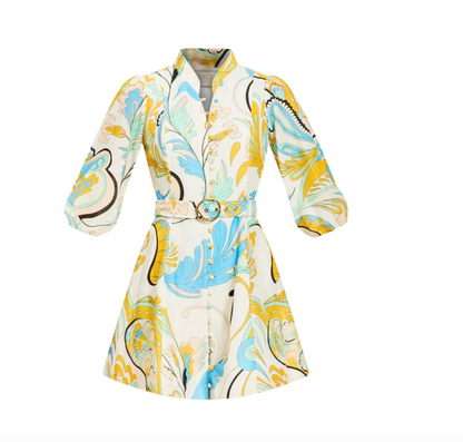 Valencia Mini Dress in Marble Rhapsody