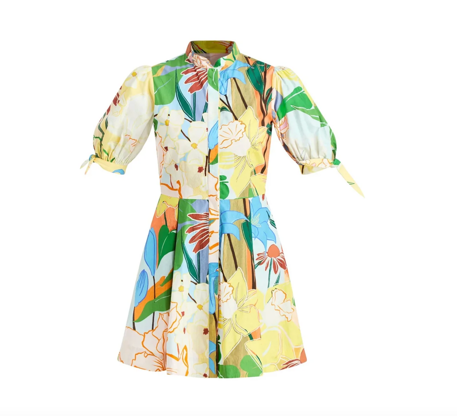 Brooklyn Mini Dress in Verdant Blooms