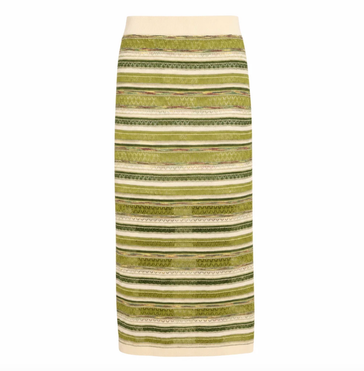 Waverly Knit Skirt in Green Space Dye