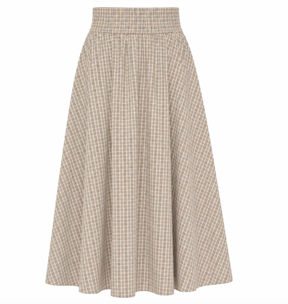 Maria Skirt in Marble Blue Plaid