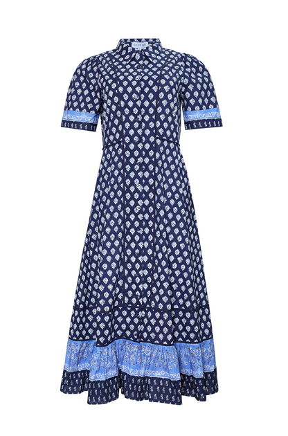 Greta Dress in Thistle &amp; Vine Blue