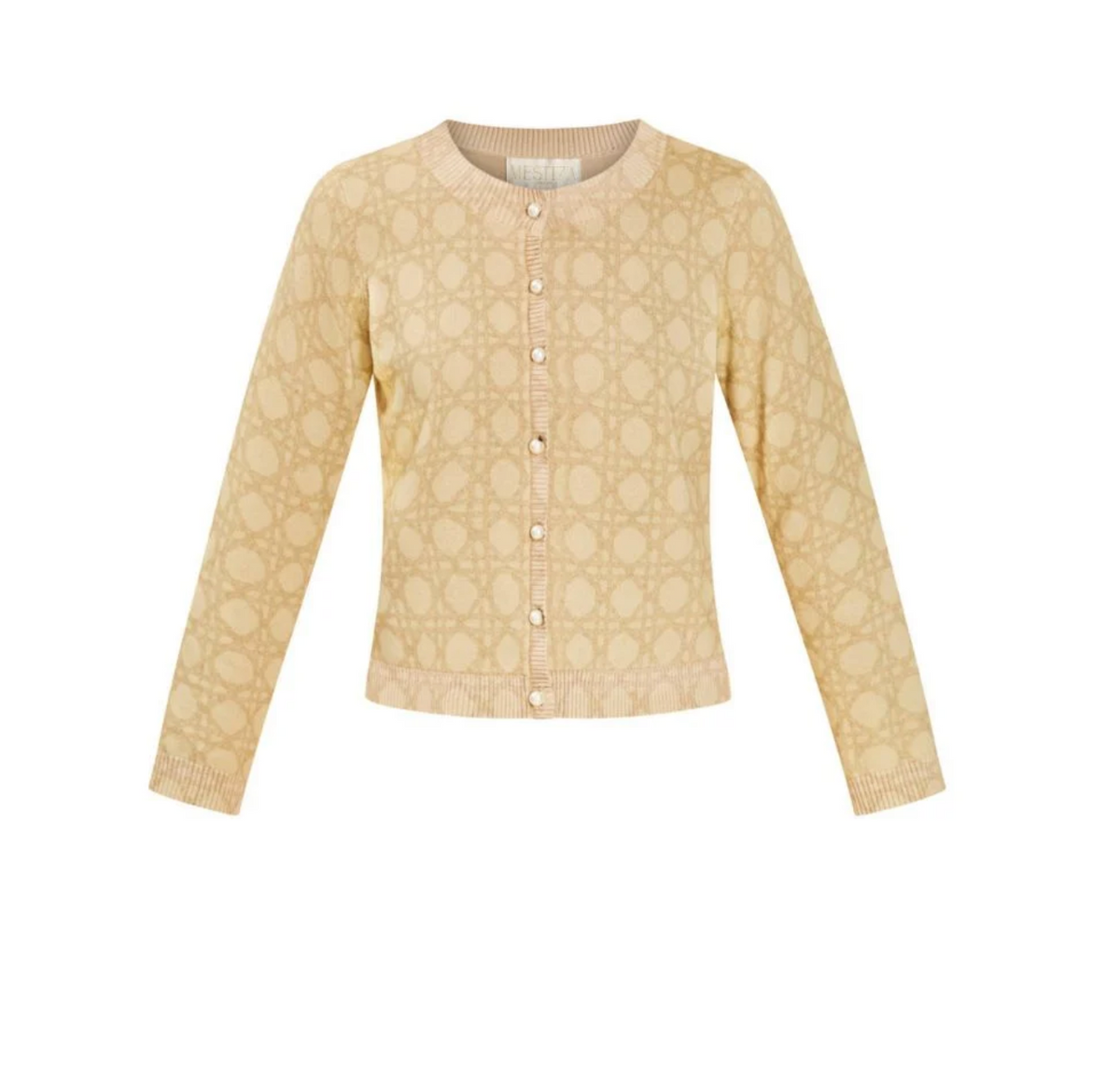 Andie Cardigan in Biscotti Lattice