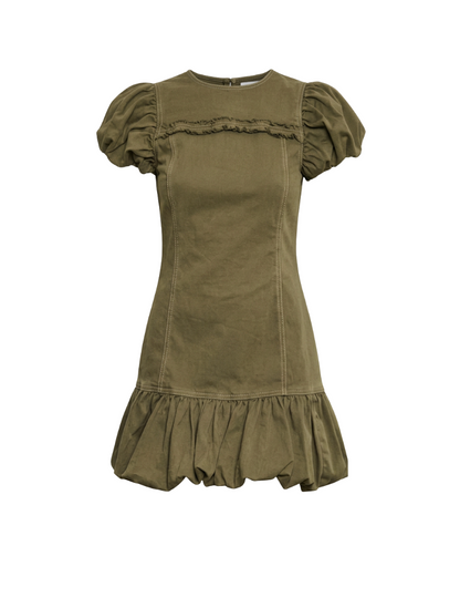 Adele Mini Dress in Ivy Green Denim