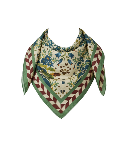 Scarf in Birds of a Feather Navy
