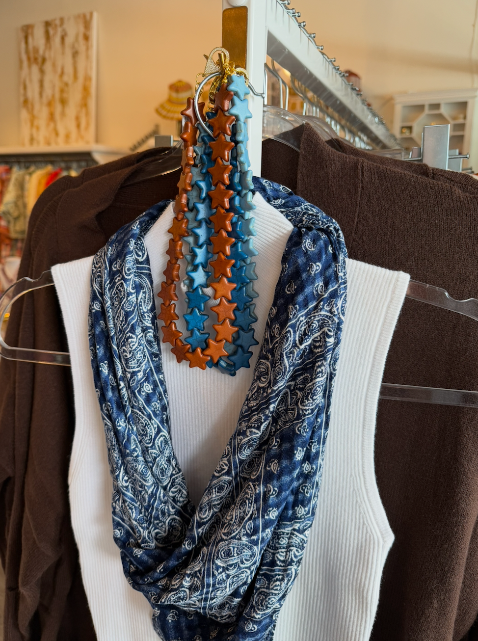 Inkwell Scarf in Inkwell Paisley