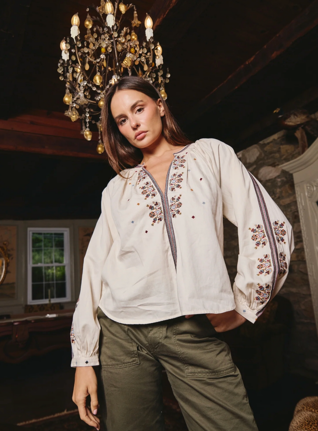 Virginia Top in Otto Embroidery