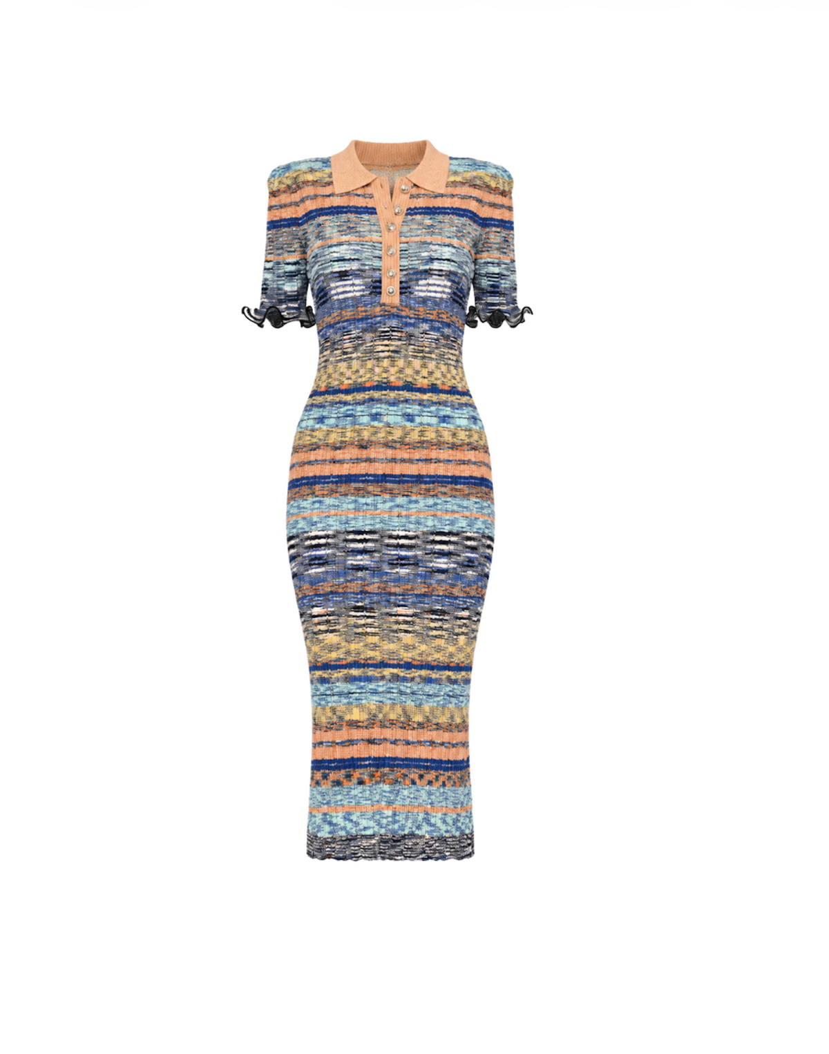 Faye Knit Dress in Multi Space Dye